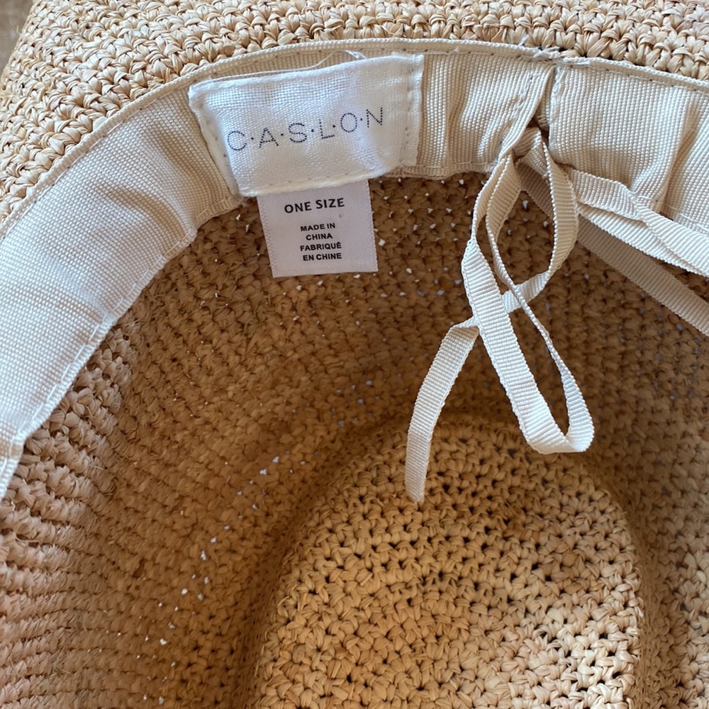 Caslon Natural Straw Western Sun Hat with Black Accent Braid - Picture 3 of 3